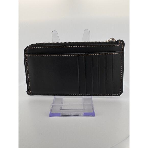 Loewe Black Puzzle Stitch Zip Card Holder - Picture 1 of 5